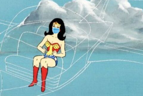 DC Comic's Invisible Plane with Wonder Woman