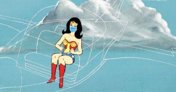 DC Comic's Invisible Plane with Wonder Woman